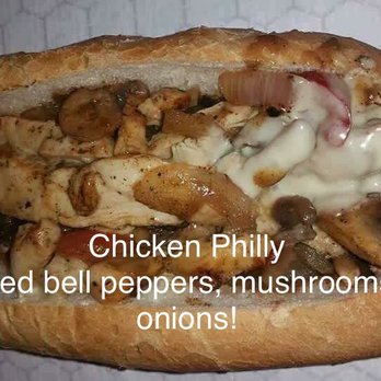 Mamas Kitchen - Chicken Philly with sautéed bell peppers, onions and mushrooms and white American cheese. - New American Near Me - Barnesville, Georgia Mamas Kitchen - Chicken Philly with sautéed bell peppers, onions and mushrooms and white American cheese. - New American Near Me - Barnesville, Georgia