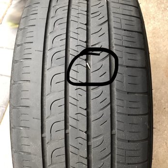 Economy Oil Change - Nail in center of tire - Auto Repair Near Me - Vernon, Connecticut Economy Oil Change - Nail in center of tire - Auto Repair Near Me - Vernon, Connecticut