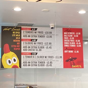 Dave's Hot Chicken - Menu 10.11.2020 - Chicken Shop Near Me - Glendale, California Dave's Hot Chicken - Menu 10.11.2020 - Chicken Shop Near Me - Glendale, California