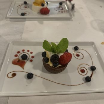 Elements Restaurant - Lava cake and Mango Panna Cotta - Vietnamese Near Me - San Jose, California Elements Restaurant - Lava cake and Mango Panna Cotta - Vietnamese Near Me - San Jose, California