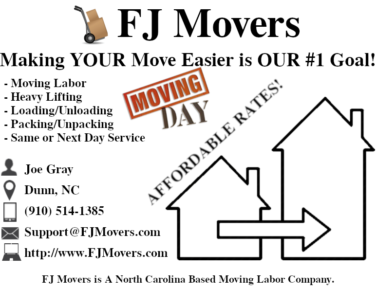 FJ MOVERS Updated May 2024 Dunn, North Carolina Movers Phone
