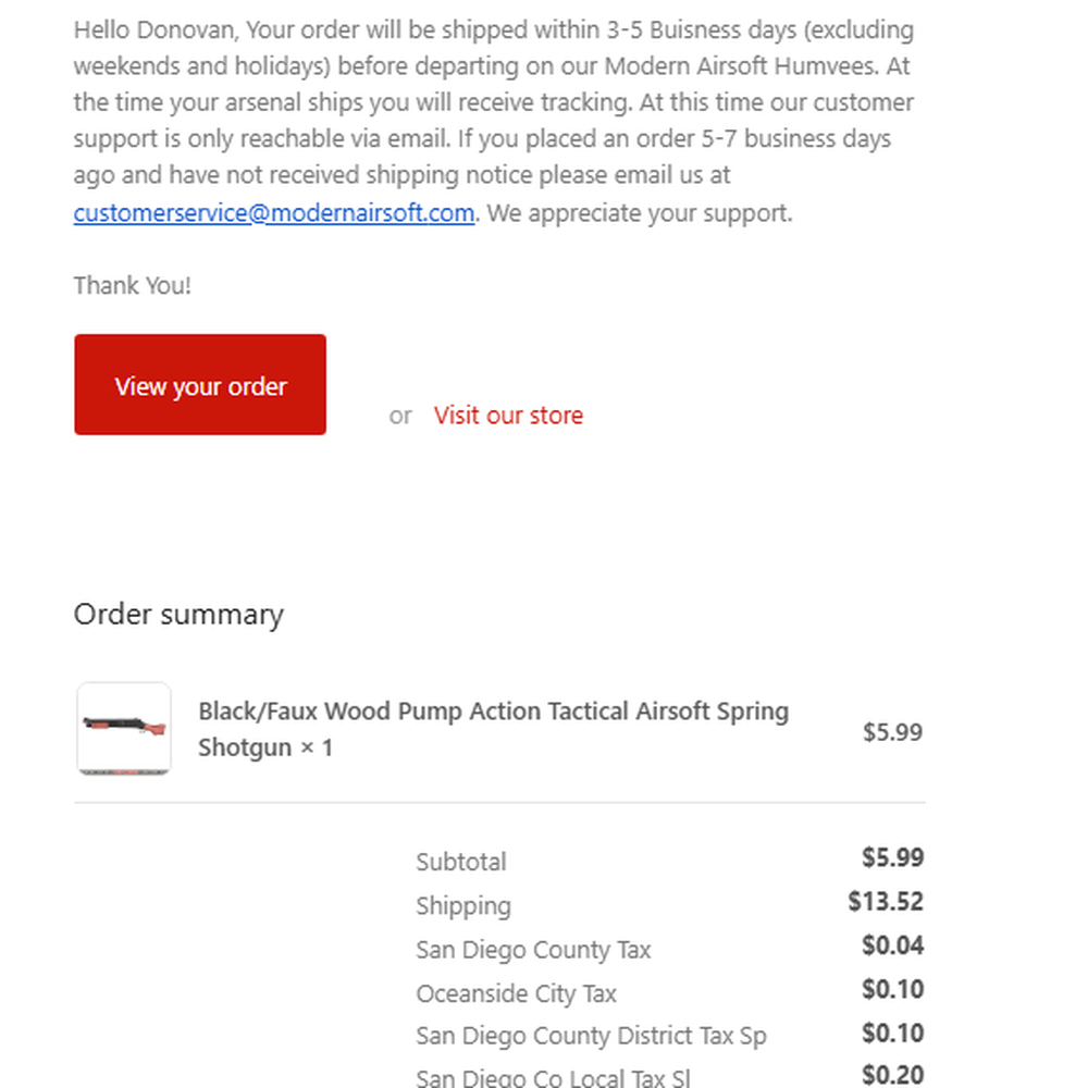 Modern Airsoft - Order confirmation - Airsoft Near Me - Oceanside, California Modern Airsoft - Order confirmation - Airsoft Near Me - Oceanside, California