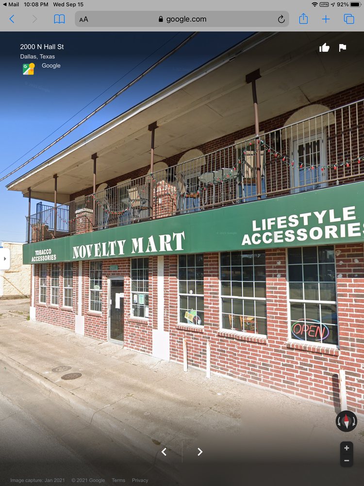 NOVELTY MART 2000 N Hall St, Dallas, Texas Head Shops Phone
