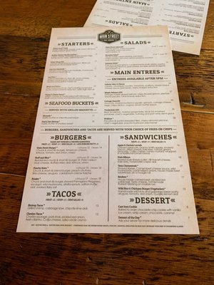 Menu photo 3 Main Street Ale House Nisswa, MN