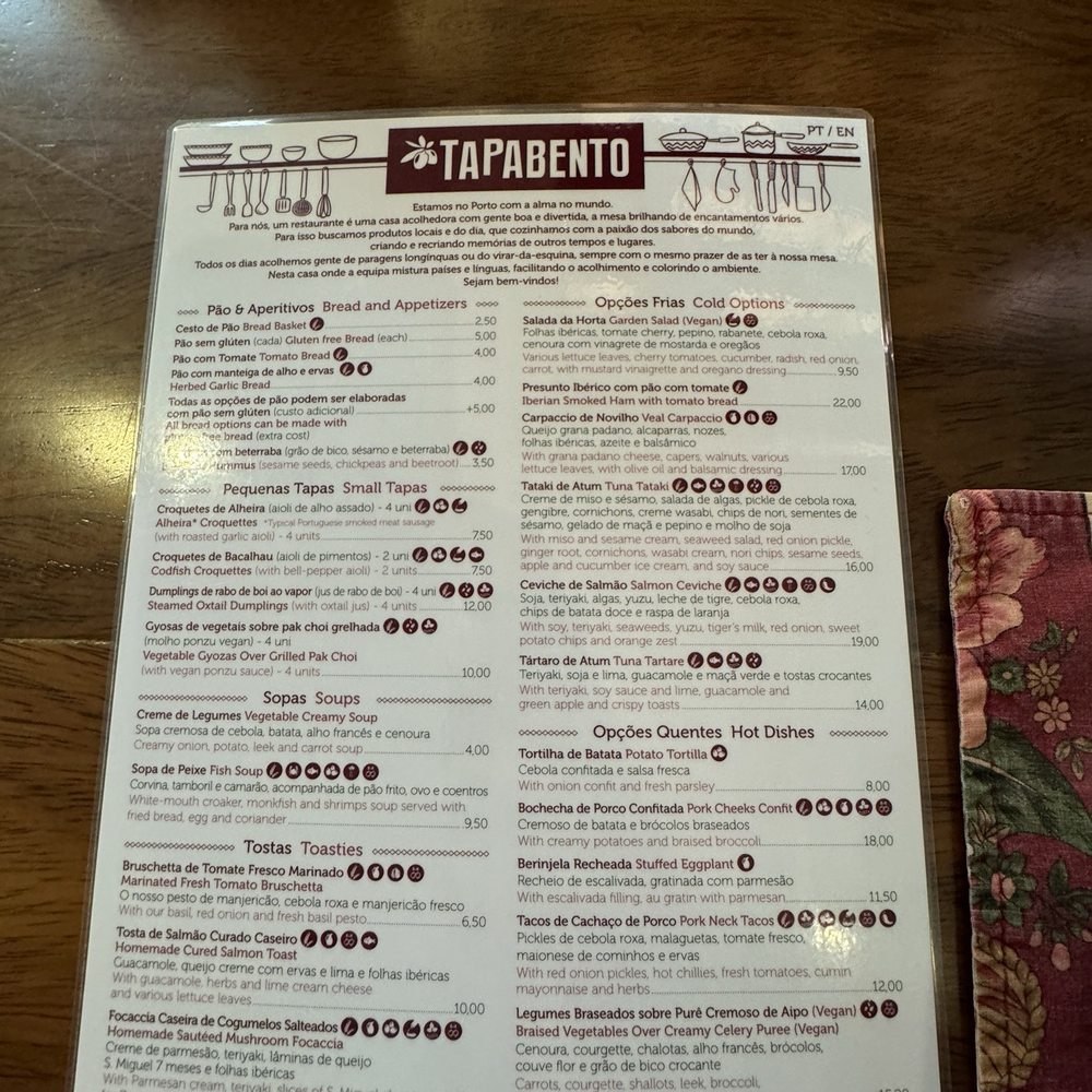 Tapabento - Menu - Portuguese Near Me - Porto, 13 Tapabento - Menu - Portuguese Near Me - Porto, 13