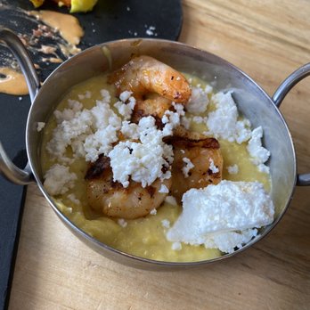 AMBAR Restaurant, Clarendon - Shrimp with creamed corn - Modern European Near Me - Arlington, Virginia AMBAR Restaurant, Clarendon - Shrimp with creamed corn - Modern European Near Me - Arlington, Virginia
