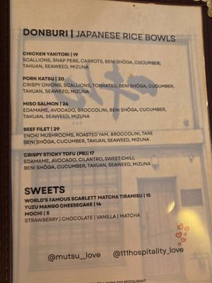 Menu photo 1 Mutsu Los Angeles, CA
