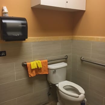 Sushi 99 - Clean restroom, but weird place to have the cleaning gloves - Japanese Near Me - Orlando, Florida