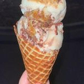 Big Spoon Creamery - Double scoop of tiramisu on waffle cone - Ice Cream & Frozen Yogurt Near Me - Birmingham, Alabama