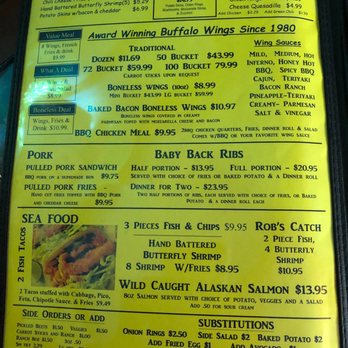 Long Wongs - Menu as of 7/12/19 - Chicken Wings Near Me - Lakeside, Arizona