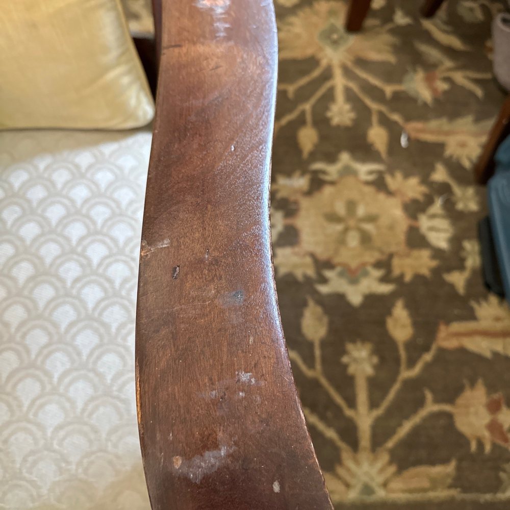 M.K. Movers - This antique rocking chair was not wrapped in a moving blanket. - Movers Near Me - Batavia, Illinois M.K. Movers - This antique rocking chair was not wrapped in a moving blanket. - Movers Near Me - Batavia, Illinois