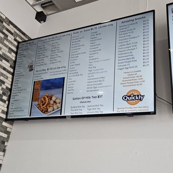 Tracy Quickly - a menu on the wall of a restaurant - Coffee & Tea Near Me - Tracy, California Tracy Quickly - a menu on the wall of a restaurant - Coffee & Tea Near Me - Tracy, California