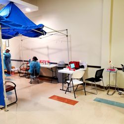East Valley Community Health Center - Blue Canopy - Vaccination area. The nurses are warm and friendly. Shots are quick & painless, yay! Thank you again, Nurse Nancy!