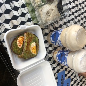 Caffe Nero - Chicken ceasar salad and mocha frappe latte - Coffee & Tea Near Me - Somerville, Massachusetts