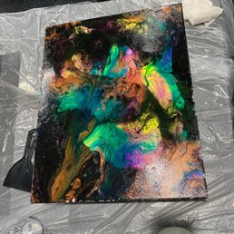 Before the resin