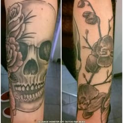 MAT - Monster Art Tattoo - Crane et orchidée par julien