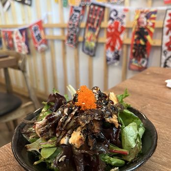 Daruma Sushi - Salmon Skin Salad - Japanese Near Me - Berkeley, California