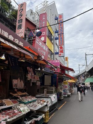 Ueno Ameyoko Shopping Street by null