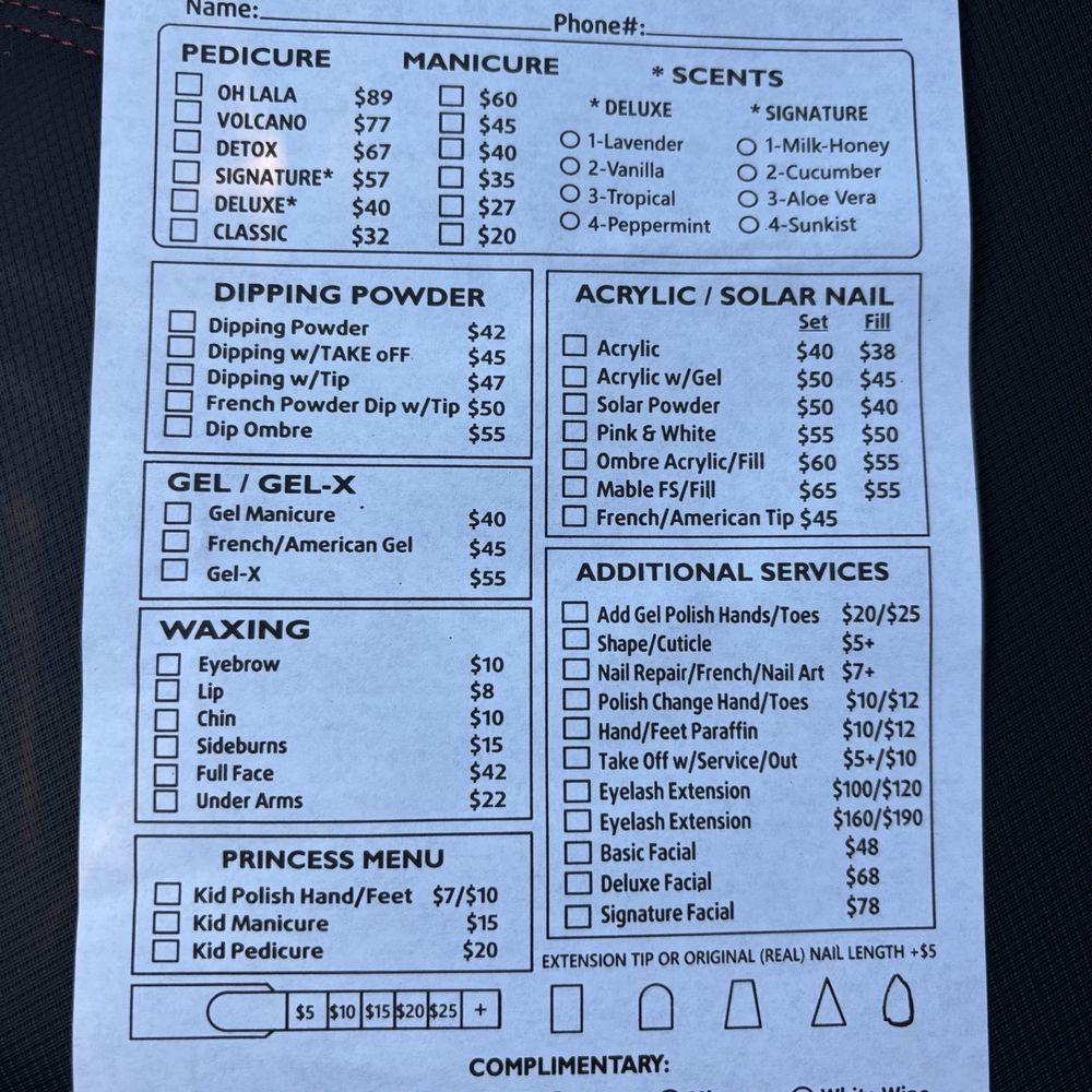 Price list Price list