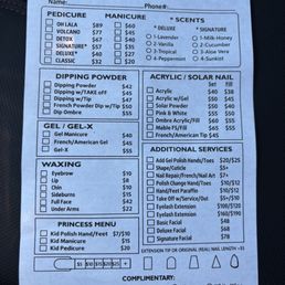 Price list