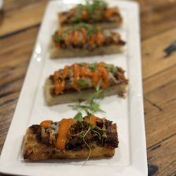 Drunken Goat - Bacon fig Bruschetta