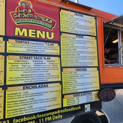 Los Compadres Food Truck - Menu