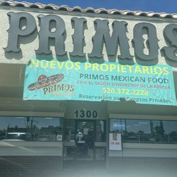 Exterior outside entrance of Primos Mexican Food - The front of the restaurant - Tucson, Arizona Exterior outside entrance of Primos Mexican Food - The front of the restaurant - Tucson, Arizona