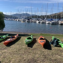 Kayaks ready to go Kayaks ready to go