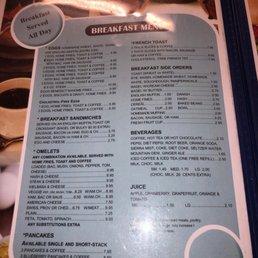 the breakfast menu the breakfast menu