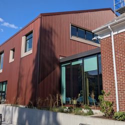 Multnomah County Library - Belmont - The new barn that they slapped onto the old building.