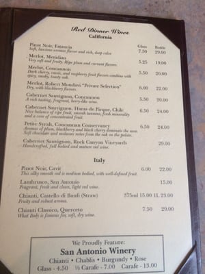 Menu photo 6 Bongiovanni's Italian Restaurant El Cajon, CA