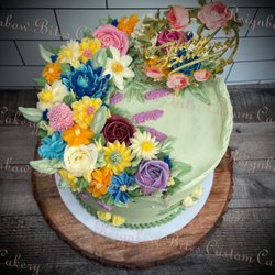 Reignbow Bites Custom Cakery - Floral buttercream Cakes any occasion