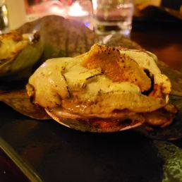 Grillee aburi oyster, scallop and uni - winterlicious appetizer Grillee aburi oyster, scallop and uni - winterlicious appetizer