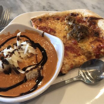 Raduno - Salsiccia pizza and tomato soup lunch - Pizza Near Me - Little Rock, Arkansas Raduno - Salsiccia pizza and tomato soup lunch - Pizza Near Me - Little Rock, Arkansas