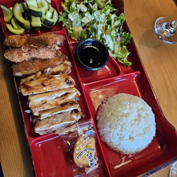 Bento Box - Wednesday Bento Box Lunch Special- Chicken Teriyaki & Seasme Chicken (similar to chicken katsu to me). - Sushi Bars Near Me - Folsom, California
