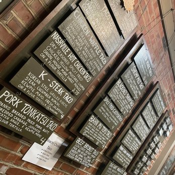 Tangent Eat+Bar - Indoor wall menu - Bars Near Me - Elon, North Carolina