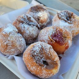 Nutella, PB&j and plain malasadas Nutella, PB&j and plain malasadas