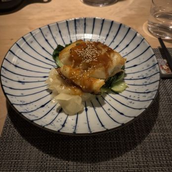 izanami - Miso bass. Nicely grilled. Having trouble understanding why a huge amount of pickled ginger was served over cooked seafood. - Tapas/Small Plates Near Me - Santa Fe, New Mexico
