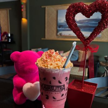 Kavasutra Kava Bar - Valentine's Day special strawberry with peach whip - Lounges Near Me - Palm Bay, Florida Kavasutra Kava Bar - Valentine's Day special strawberry with peach whip - Lounges Near Me - Palm Bay, Florida