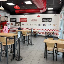 Inside the restaurant.