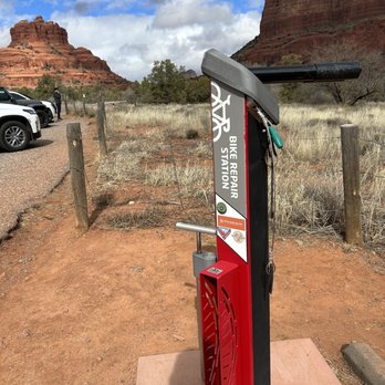 Bell Rock - Bike first aid station for pump and tools - Hiking Near Me - Sedona, Arizona