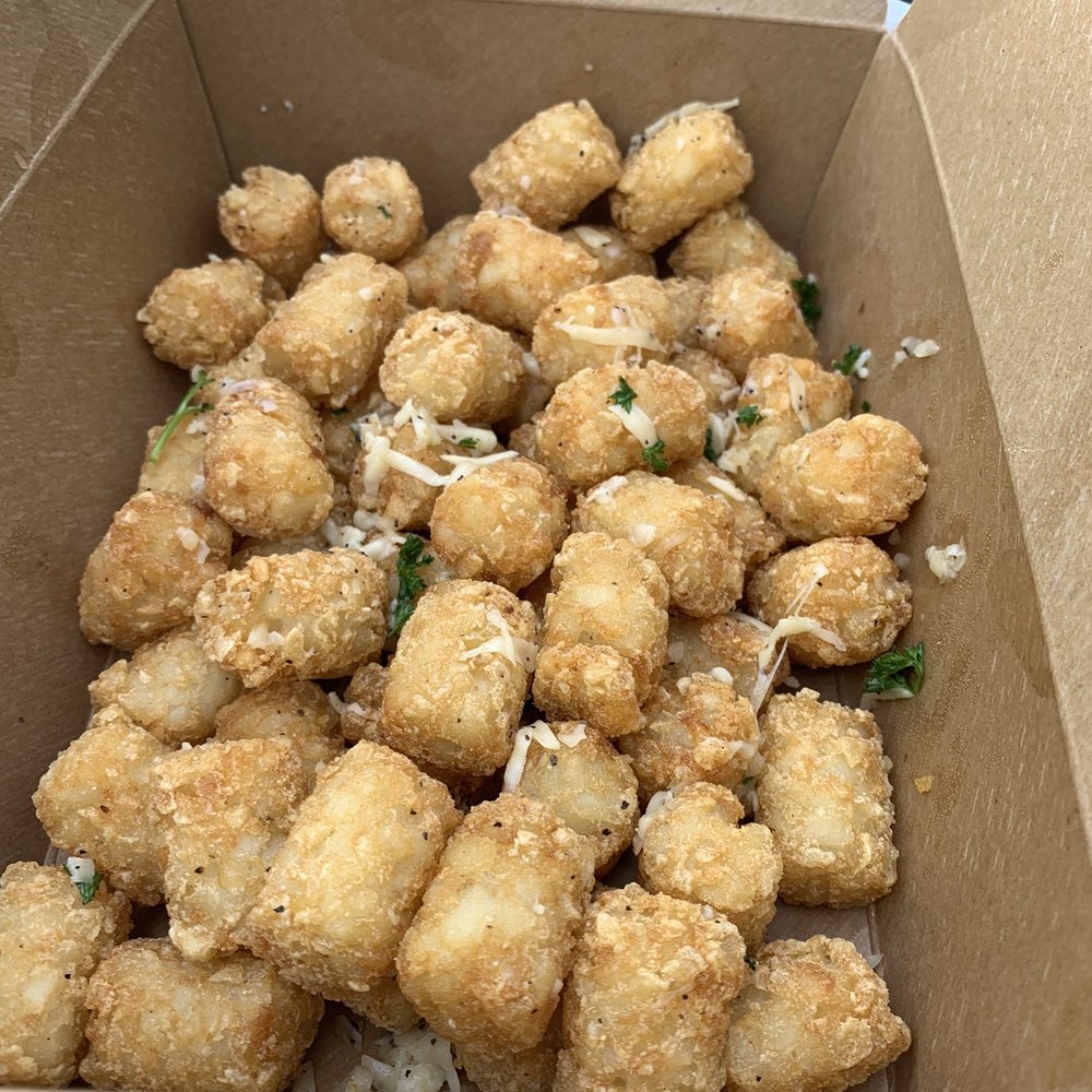 Get Toasted - Tater Tots with garlic topping - Breakfast & Brunch Near Me - Riverbank, California