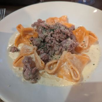 Sotto Sopra - Pumpkin ravioli with sausage - Italian Near Me - Baltimore, Maryland Sotto Sopra - Pumpkin ravioli with sausage - Italian Near Me - Baltimore, Maryland