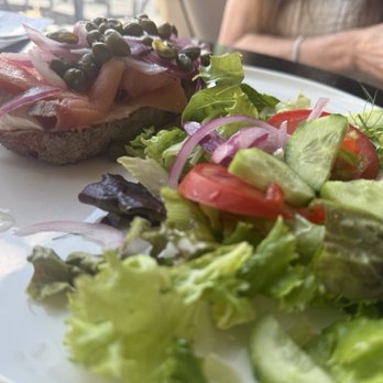 Ridgewood Station Cafe - Nova Scotia with capers and salad on the side - Desserts Near Me - Ridgewood, New Jersey Ridgewood Station Cafe - Nova Scotia with capers and salad on the side - Desserts Near Me - Ridgewood, New Jersey