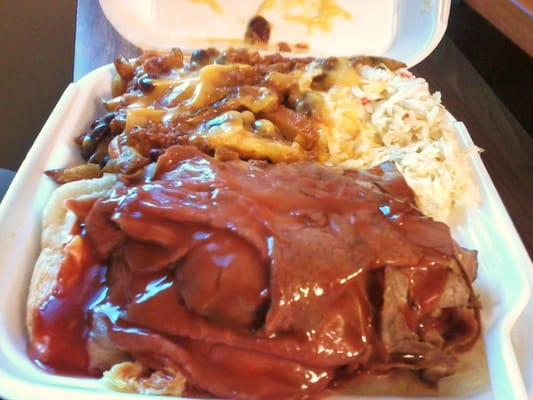 Photo of Kirkwood Pitbeef - Catonsville, MD, US. so much pit beef! Huge portions! Delicious bbq sauce