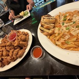 Fried Fisherman's Combo Basket, Mardi Gras Pasta Fried Fisherman's Combo Basket, Mardi Gras Pasta