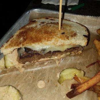 Pat and Gracie's - 1/2 Of My Impossible Patty Melt ~ $16.  Comes With Your Choice Of Sides.  I Got Fries But Would Also Recommend Their Mac And Cheese. - American Near Me - Columbus, Ohio