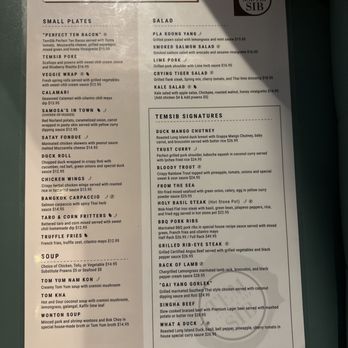 Temsib Eatery & Bar - Menu - IG @bougiefoodieboi - Thai Near Me - Bellevue, Washington