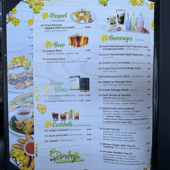 Spring Vietnamese Cuisine - Menu - Vietnamese Near Me - Calgary, Alberta
