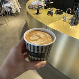 Latte with hazelnut Latte with hazelnut